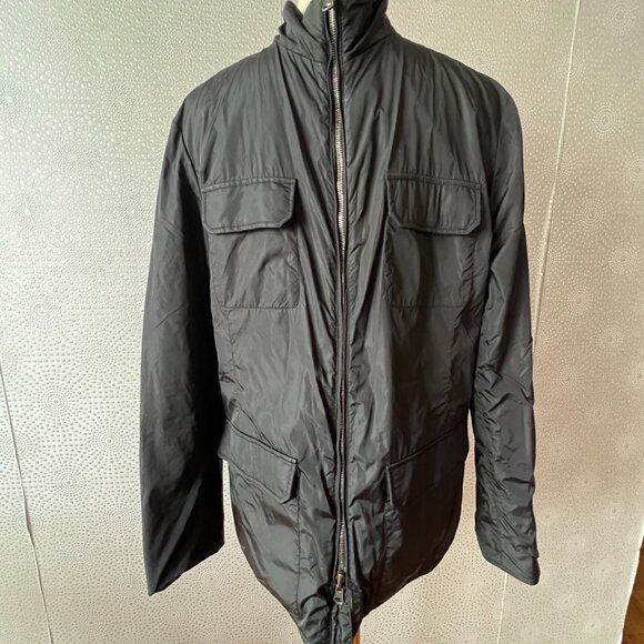 Armani Collezioni Mens Black Full Zip Bomber Jacket reversible Outfit Set